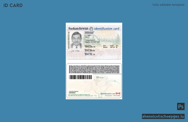 Kanada Saskatchewan ID-Beispielvorschau